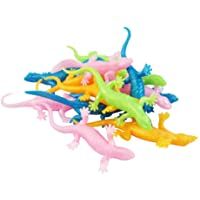 Tomaibaby 48 Piezas de Lagartos de Goma Juguetes a Granel Coloridos Lagarto Falso Modelo Accesorios de Broma de…